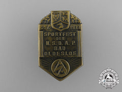 A 1933 Sa District Bad Oldesloe Sportfest Of The Nsdap Badge