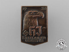 Germany. A 1936 Hj Area 15 Camping Event Badge By E. F. Wiedmann