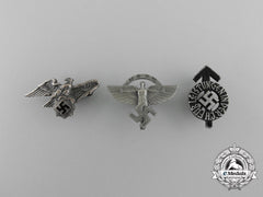 A Lot Of Three German Third Reich Period Miniature Awards, Decorations, And Badges