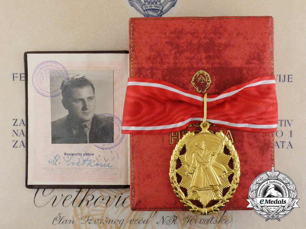 the1953_order_of_the_people's_hero_with_award_document_to_croatian_president_marijan_cvetković_d_4525_1