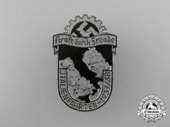 A 1937-38 Kraft Durch Freude “Travel In Italy” Badge