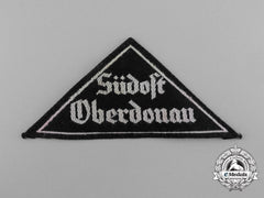 A Hj/Dj South-East Upper Danube District Sleeve Patch; Rzm Tagged