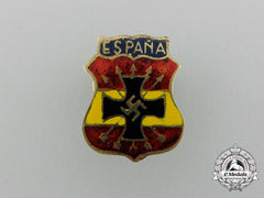 A Spanish Blue Division Button Hole Attachment Badge
