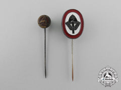 A Lot Of Two Third Reich Period Stick Pins