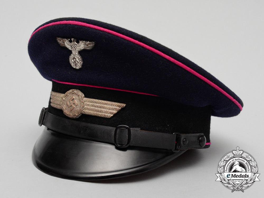 a_rare_mint_luftwaffe_nco’s_civil_fire_brigade_visor_cap_by_carl_halfar_d_4866