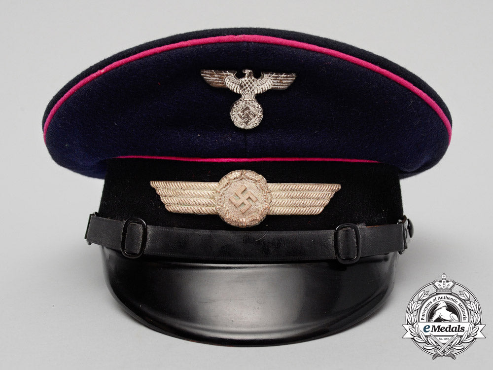 a_rare_mint_luftwaffe_nco’s_civil_fire_brigade_visor_cap_by_carl_halfar_d_4867