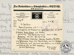 An Early Ss Promotion Recommendation Issued By Ss-Brigadeführer Paul Hausser