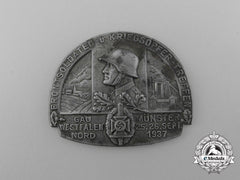 A 1937 Münster Front-Soldier And Wounded Veteran Meeting Badge
