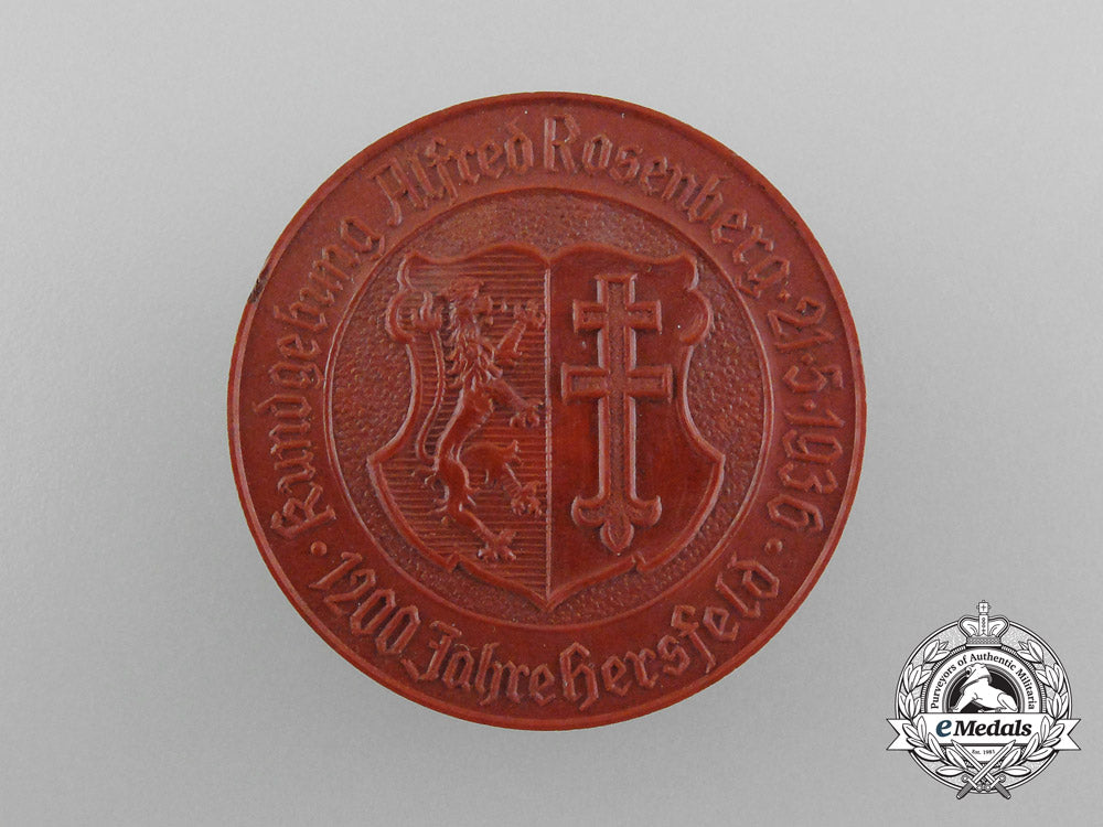 A 1936 1200-Year Anniversary Of Alfred-Rosenberg Celebration Badge By ...
