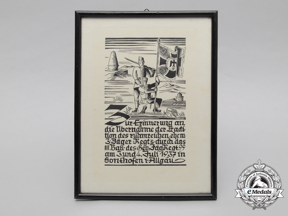a_framed_mountain_troop_regiment99_military_traditions_document_d_5001_1