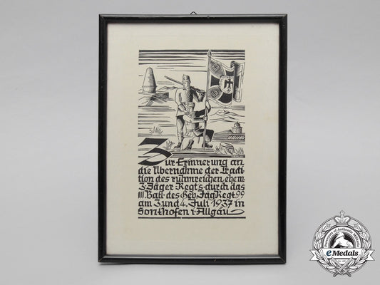a_framed_mountain_troop_regiment99_military_traditions_document_d_5001_1