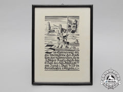 A Framed Mountain Troop Regiment 99 Military Traditions Document