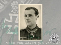 A Wartime Picture Postcard Signed By Major Waldemar Von Gaze