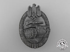 A Panzer Badge; Silver Grade By Hermann Aurich Co.