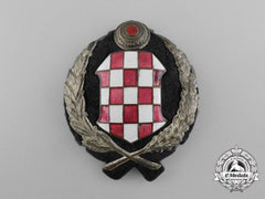 A Croatian Army And Police Officer's Cap Badge