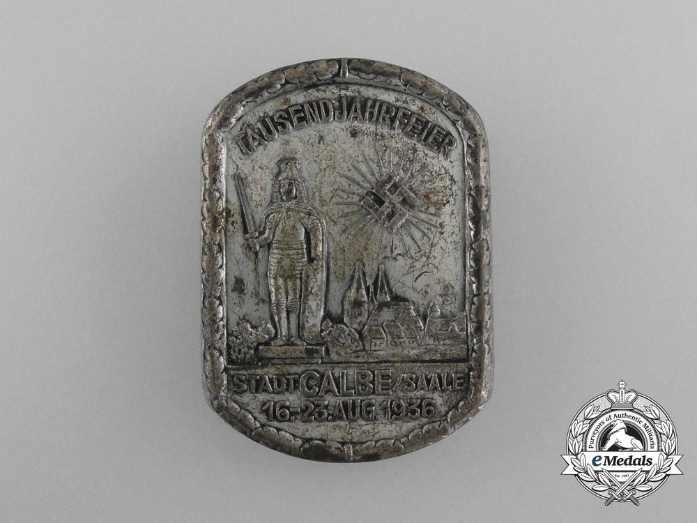 a1936_city_of_calbe/_saale1000-_year_anniversary_celebration_badge_d_5201