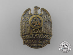 A 1934 Sa Brigade 47 Sport Festival Badge