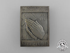A 1936-1937 Nsdap Winter Aid 10 Schilling Donation Badge