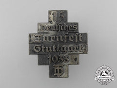 A 1933 15Th German Gymnastics Festival In Stuttgart Badge