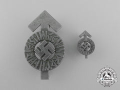Germany, Hj. A Proficiency Badge, Silver Grade, By Zimmermann, With Miniature