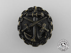 An Imperial German Navy (Kaiserliche Marine) Wound Badge; Black Grade
