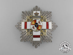 A Rare Spanish Order Of Military Merit, 3Rd Class Breast Star With White Distinction And Pensioned  Circa 1910