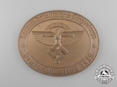 A 1938 National Socialist Flying Corps German Flight Award Table Medal; Numbered