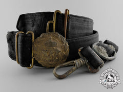 A Imperial German Navy (Kaiserliche Marine) Officer's Daily Service Belt With Dagger Hangers