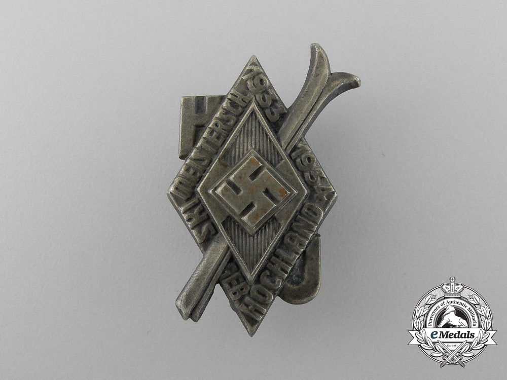 a1933/34_hj_hochland_mountain_range_ski_championships_badge_d_6186_1