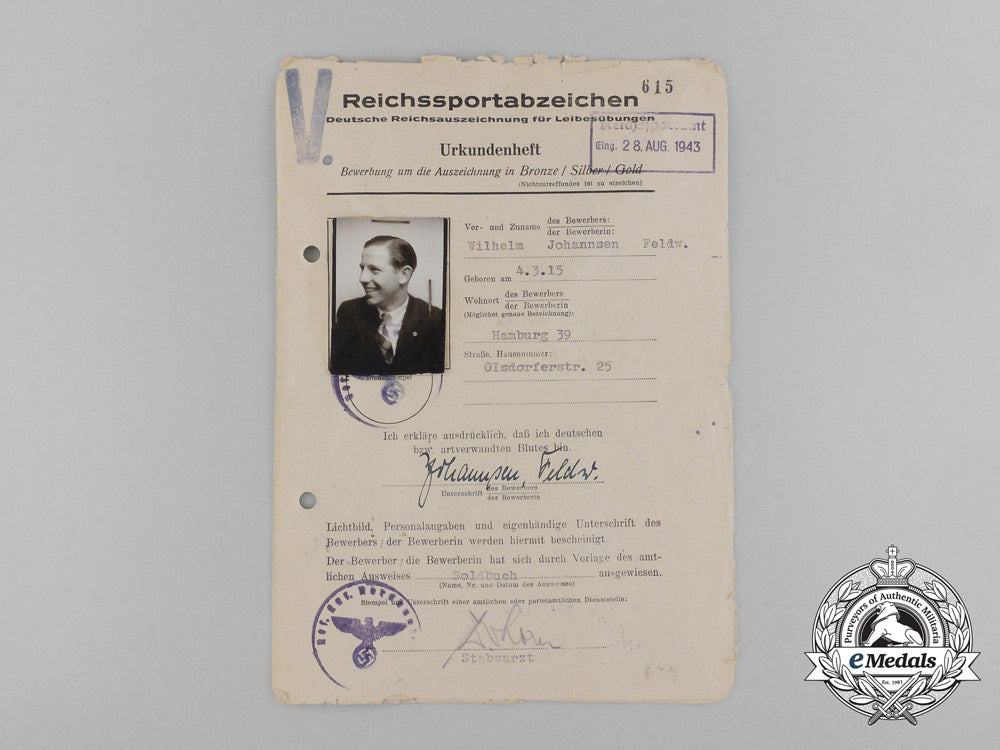 an_nsrl_award_document&_badge_to_wilhelm_johannsen;_with_badge_and_matching_miniature_d_6205_1