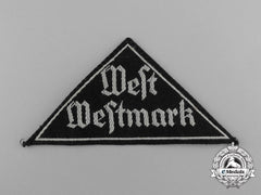 A Mint Third Reich Period Hj/Dj West-Westmark Sleeve Patch; Rzm Tagged
