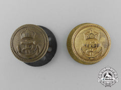 Two Imperial German Navy (Kaiserliche Marine) Shoulder Board Buttons