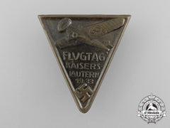 A 1933 Kaiserslautern Day Of Flight Event Badge By F. Mannheim Of Kaiserslautern