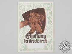 A Mint German Labour Front Employee Safety Awareness In Austrian Factories Poster