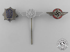 A Grouping Of Three Third Reich Period Aviation Stick Pins And Badges