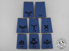Eight Royal Air Force (Raf) Tactical Communications Wing Slip-On Shoulder Titles