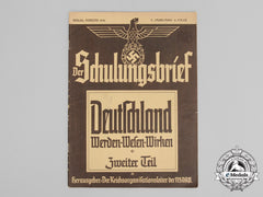 A Monthly Nsdap “Der Schulungsbrief” Indoctrination Magazine; February 1938 Issue