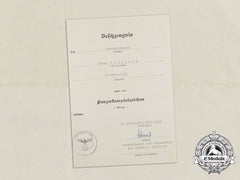 A 1942 Promotion Document Signed By Then Major General Gustav Schmidt