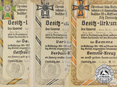 Three Rare First War Campaign Medal Award Documents