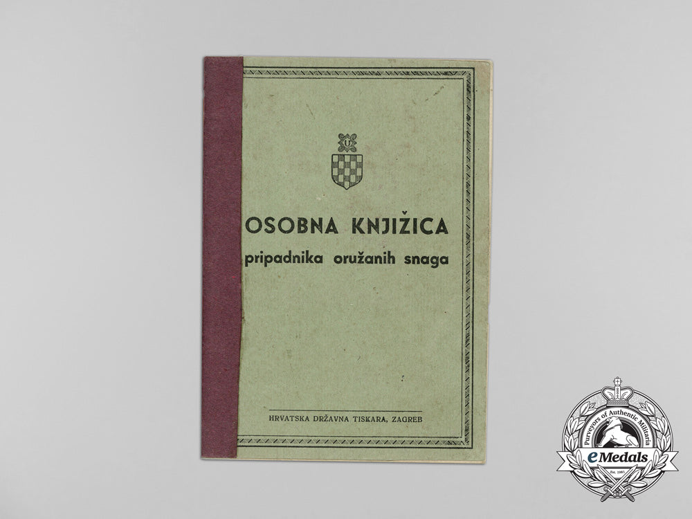 a_ww2_croatian_army_book,_nco_valent_ožegović_d_6895