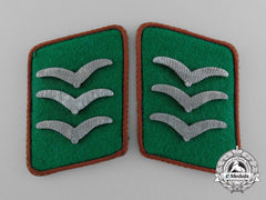 A Pair Of Scarce German Luftwaffe Ground Division Collar Tabs