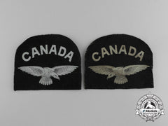 A Two Royal Canadian Air Force (Rcaf) Shoulder Titles