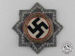A Wehrmacht Heer (Army) Issue German Cross In Gold; Cloth Version By Hermann Schmuck & Cie