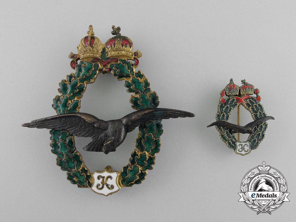 an_austrian_field_pilot_badge;_type_ii,_karl_i(1917),_fullsize_and_miniature_d_7027_1