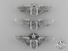 Three American Flight Surgeon Badges