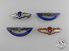 A Lot Of Four Chilean Air Force Badges