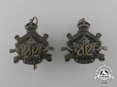 A First War 202Nd Canadian Infantry Battalion Collar Tab Pair