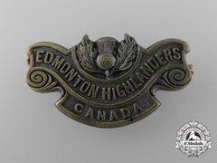 A First War 194Th Infantry Battalion "Edmonton Highlanders" Shoulder Title