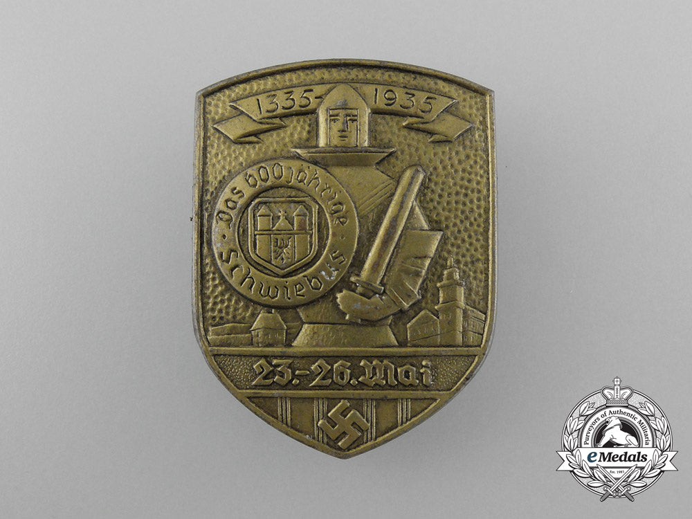 a1335-1935“600_year_anniversary”_of_the_town_of_schwiebus_badge_d_7308