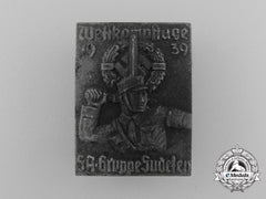 A 1939 Sa Sudeten Group Championships Badge By Rare Maker Camil Bergmann & Co.